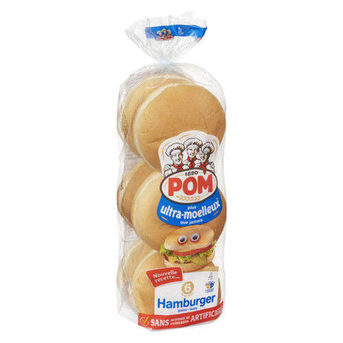 POM Ultra Soft Hamburger Buns 6 Pack