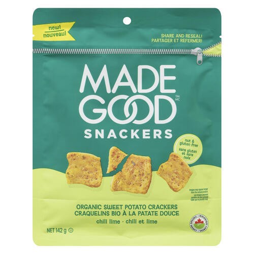 MadeGood Snackers Organic Sweet Potato Crackers Chili Lime 142 g