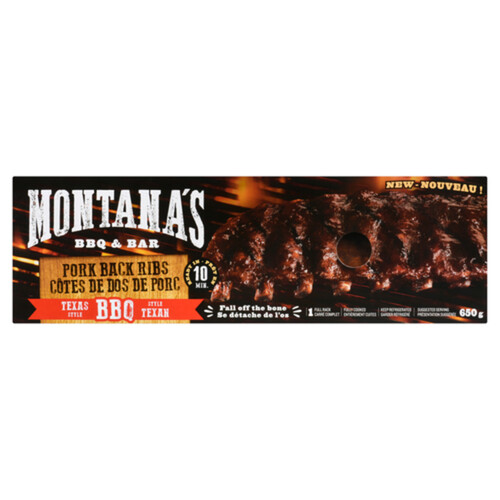 Montana's Pork Back Ribs Texas Style BBQ 650 g