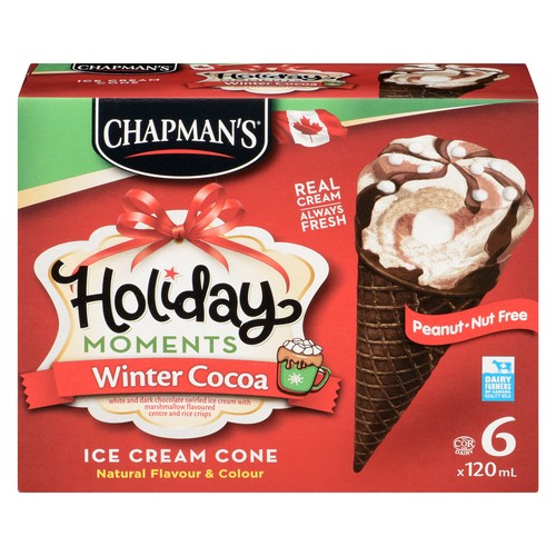 Chapman's Ice Cream Cone Holiday Winter Cocoa 6 x 120 ml