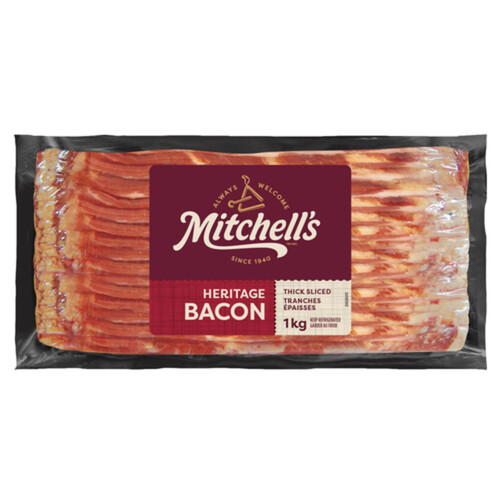 Mitchell's Heritage Bacon Thick Sliced 1 kg