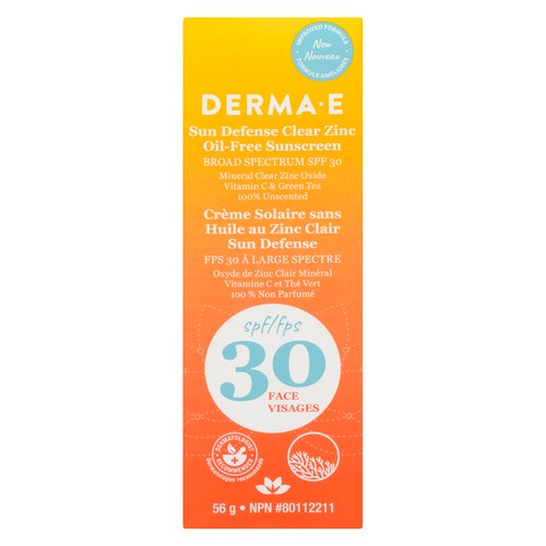 Derma E Clear Zinc SPF30 Face Sunscreen 56 g