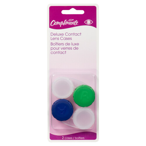 Compliments Deluxe Contact Lens Cases 2 Cases