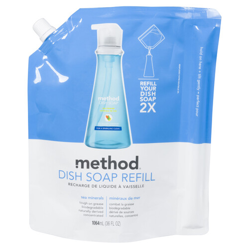 Method Pump Refill Sea Mineral Dish Detergent 1.06 L