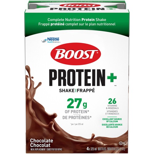 Boost Protein+ Shake Meal Replacement Chocolate 4 x 325 ml