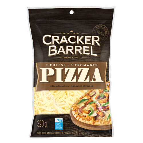 Cracker Barrel Shredded Cheese 3 Cheese Pizza 320 g