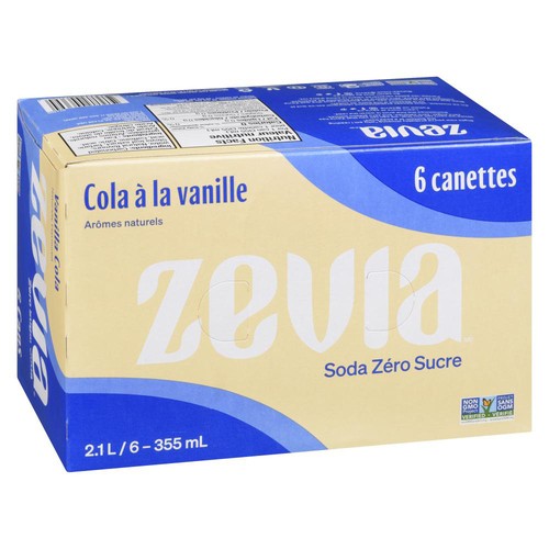 Zevia Coke Soda Vanilla 6 x 355 ml (cans)