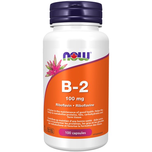Now B-2 Riboflavin 100 mg Capsule 100 Count