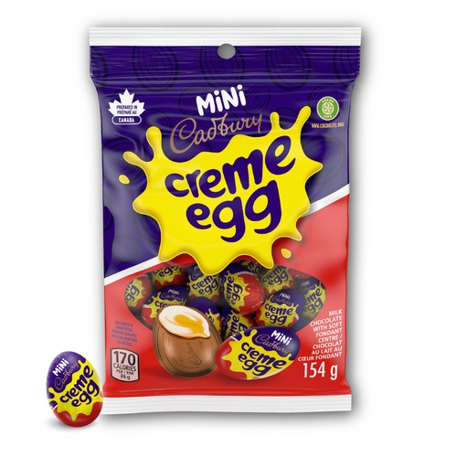 Cadbury Mini Creme Eggs Milk Chocolate Soft Fondant Centre Easter Chocolatey Individually Wrapped 154 g