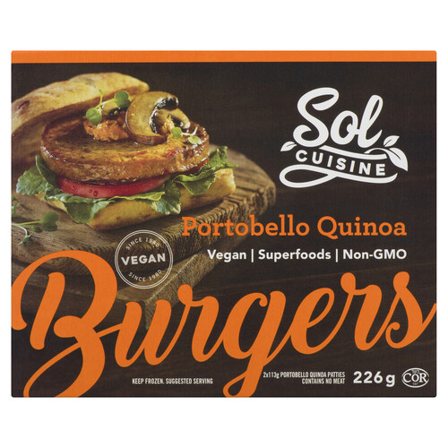 Sol Cuisine Frozen Burger Portobello Mushroom & Quinoa 226 g