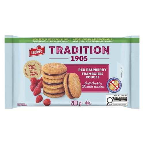 Leclerc Tradition Cookies Red Raspberry 280 g