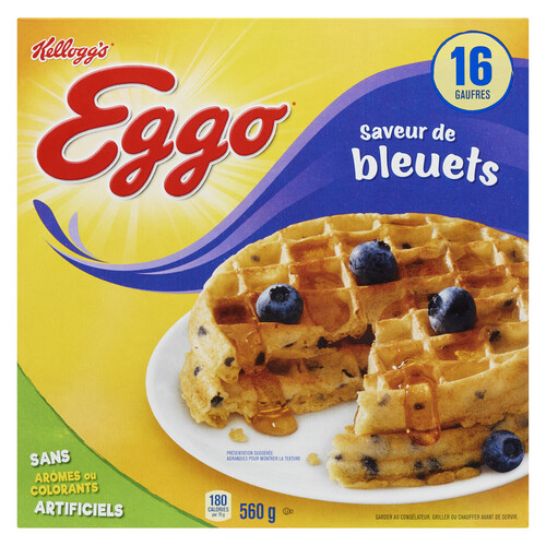 Kellogg's Eggo Frozen Waffles Blueberry 560 g