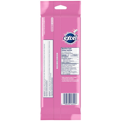 Excel Sugar-Free Chewing Gum Bubblemint 3 x 18 Pieces