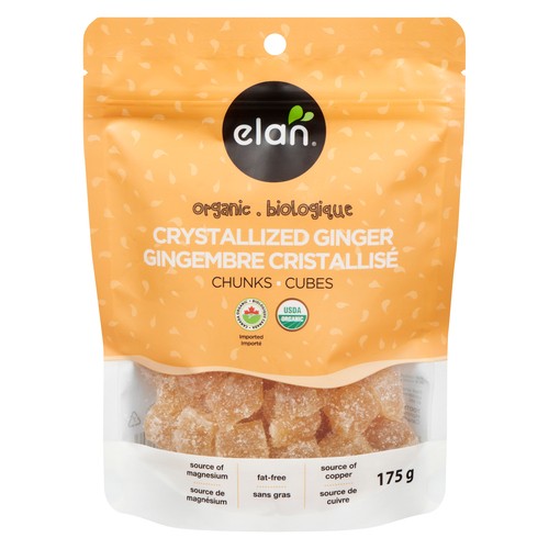 Elan Organic Crystallized Ginger Chunks 175 g