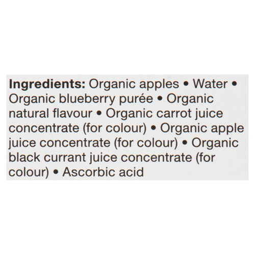 Compliments Organic Snack Unsweetened Apple Blueberry 6 x 113 g