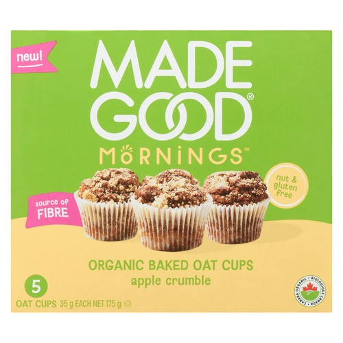 Made Good Mornings Organic Baked Oat Cups Apple Crumble 175 g