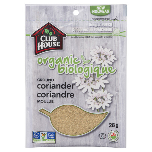 Club House Organic Bag Ground Coriander 28 g