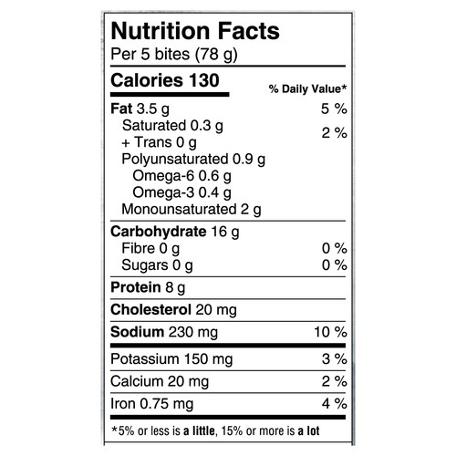 High Liner Frozen Breaded Haddock Bites Original 600 g