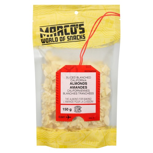 Marco's World Of Snacks California Almonds Sliced Blanched 150 g