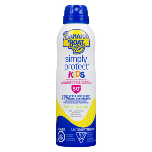 Banana Boat Simply Protect Kids Sunscreen Lotion Spray SPF 50+ 170 g