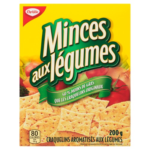 Christie Less Fat Crackers Thins Vegetable 200 g