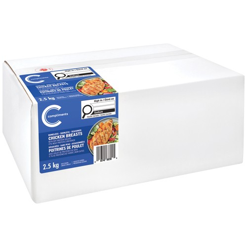 Compliments Frozen Chicken Breasts Seasoned Boneless Skinless 2.5 kg