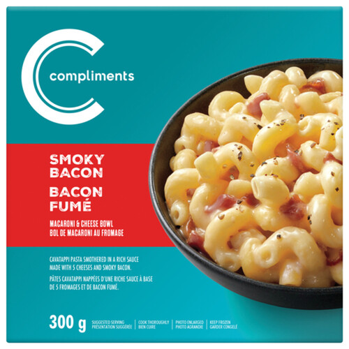 Compliments Frozen Macaroni & Cheese Bowl Smoky Bacon 300 g