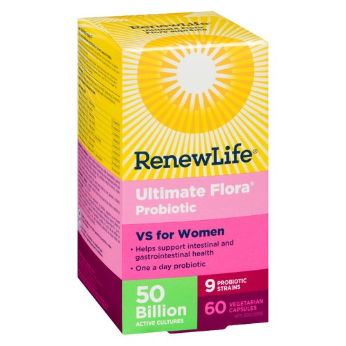 Renew Life Supplements Ultimate Flora Probiotics Vaginal Support Capsules 60 Count