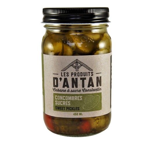 Passion d’ici Les Produits d'Antan Pickles Sweet Cucumber 450 ml