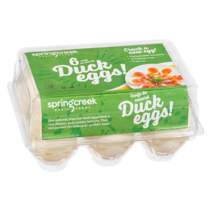 Spring Creek Quail Farms Duck Eggs Free Run 6 Count - Voilà Online