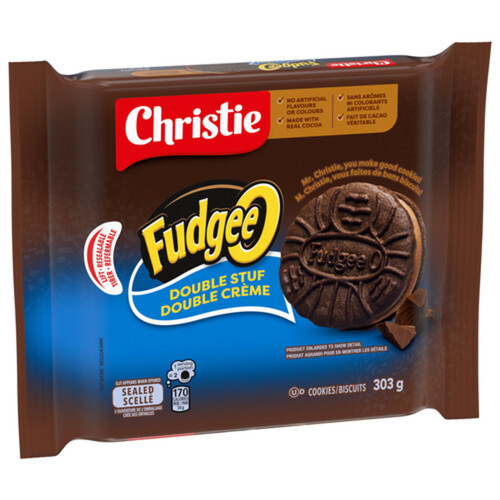 Fudgee-O Sandwich Cookies Double Stuf Creme Filled 303 g