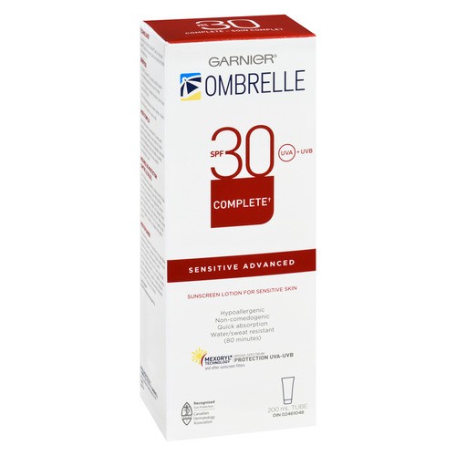 Garnier Ombrelle Sunscreen Lotion Complete Sensitive Advanced SPF 30 200 ml