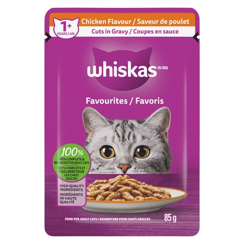 Whiskas Favourites Wet Cat Food Chicken Cuts in Gravy 85 g