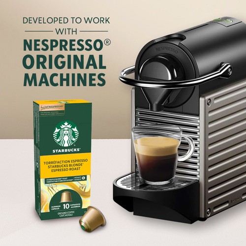 Starbucks Nespresso Coffee Pods Blonde Espresso Roast 10 Capsules 53 g