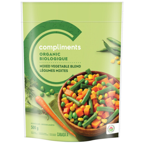 Compliments Frozen Organic Mixed Vegetable Blend 500 g