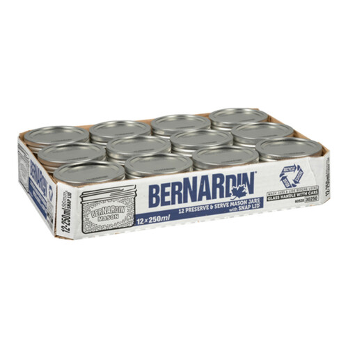 Bernardin Wide Mason Jars 12 x 250 ml