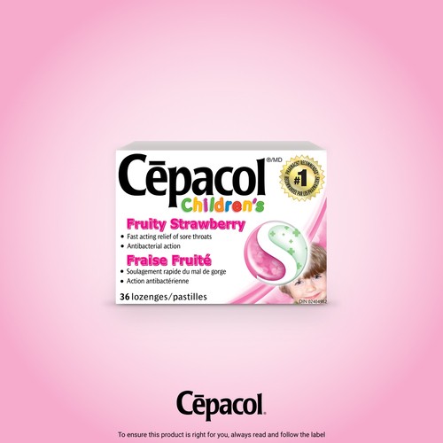 Cepacol Children's Strawberry 36 Lozenges