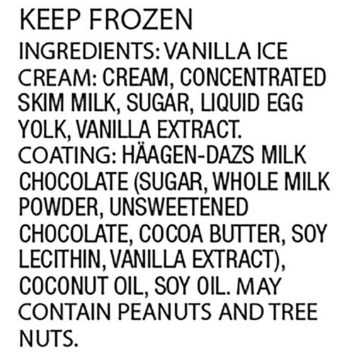 Häagen-Dazs Ice Cream Bars Vanilla & Milk Chocolate 3 x 88 ml