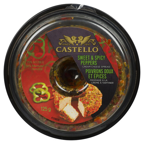 Castello Cream Cheese Spread Ring Mexico Sweet & Spicy Peppers 125 g