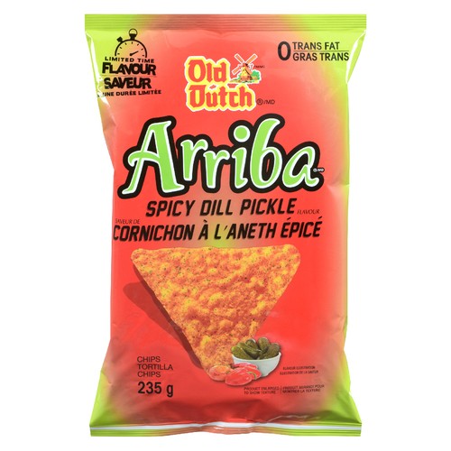 Old Dutch Arriba Tortilla Chips Spicy Dill Pickle 235 g