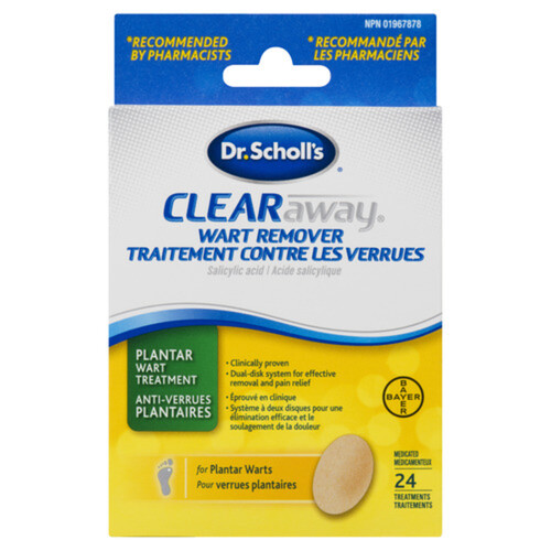 Dr Scholl's Clear Away Plantar Wart Remover 24 EA - Voilà Online Groceries  & Offers
