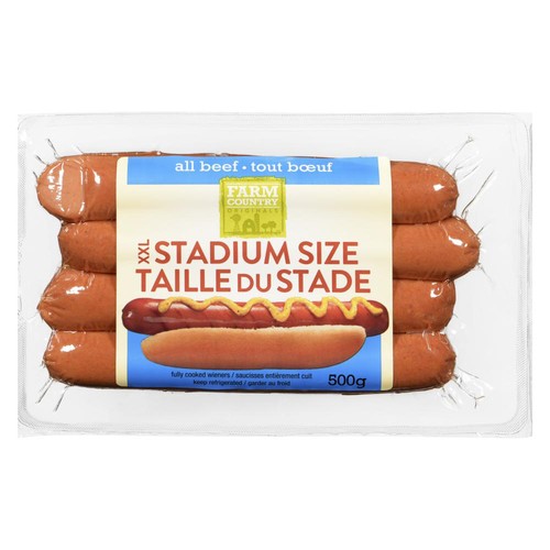 Farm Country Hot Dog All Beef XXL Stadium 500 g