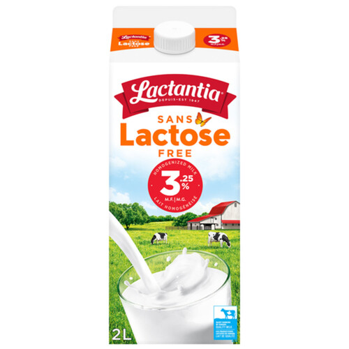 Lactantia Milk Lactose Free 3.25% Homogenized 2 L