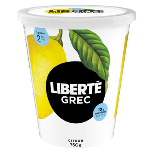 Liberté Greek 2 Yogurt Lemon High Protein 750 g Voilà Online Groceries & Offers