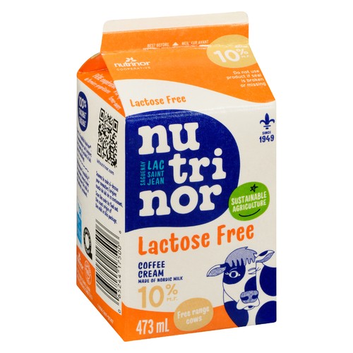 Nutrinor Lactose Free 10% Coffee Cream 473 ml