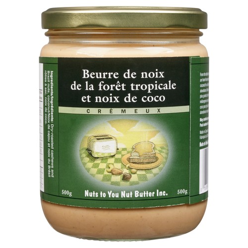 Nuts To You Rainforest Nut Butter With Coconut Smooth 500 g