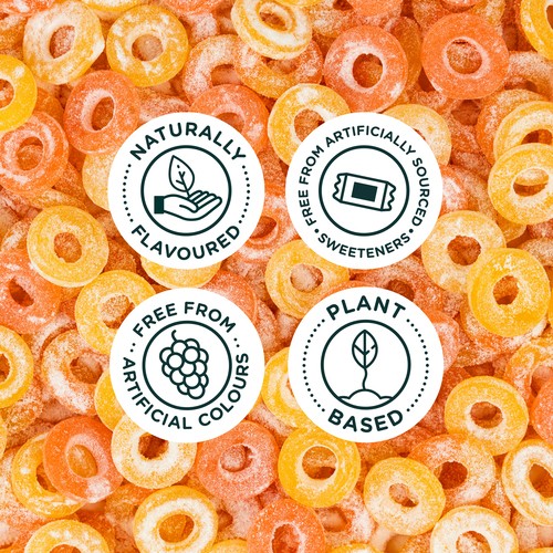 SmartSweets Candy Peach Rings 50 g