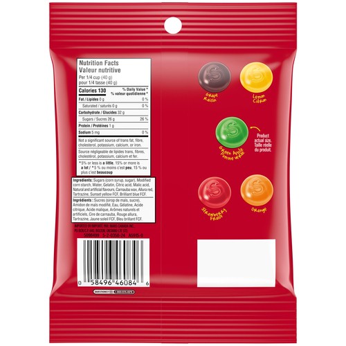 Skittles Original Gummy Candy Bag 164 g
