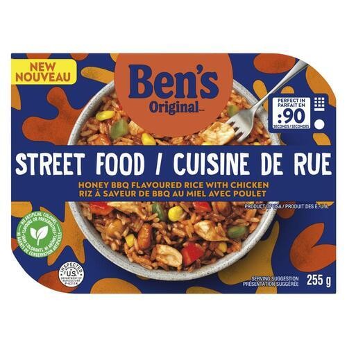 Ben's Original Street Food Rice Honey BBQ Flavoured With Chicken 255 g