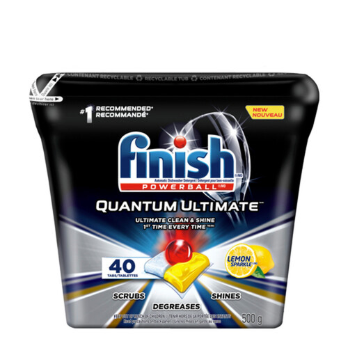 Finish Dishwashing Detergent Quantum Ultimate Lemon Scent 40 Tabs